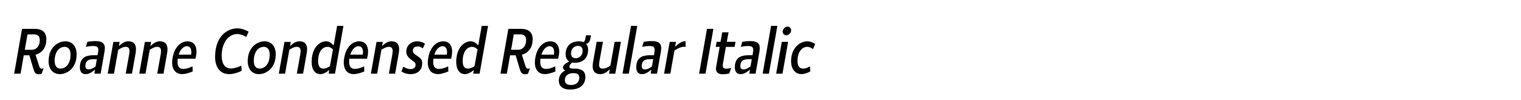 Roanne Condensed Regular Italic
